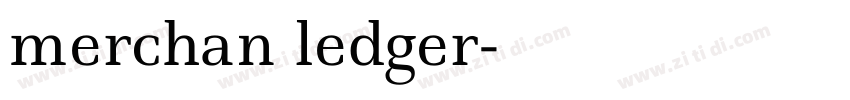 merchan ledger字体转换
